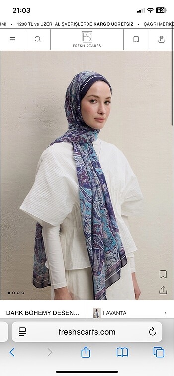 Fresh Scarf Desenli şal