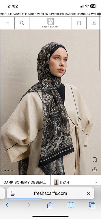 Fresh Scarf Desenli şal