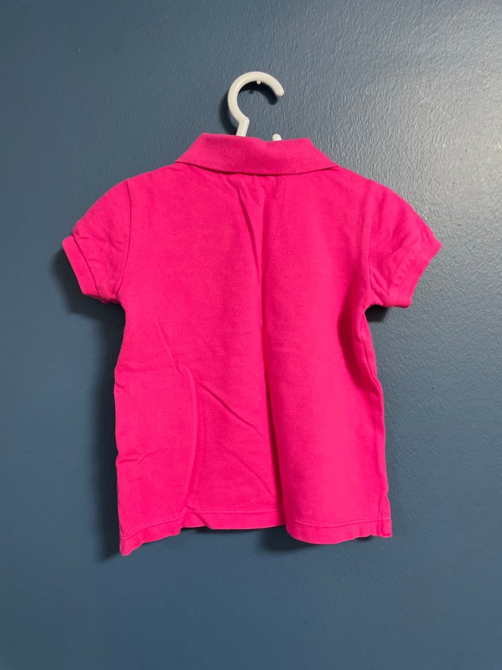 Kız Çocuk Pembe Kısa Kollu Polo Tişört — görsel 2/4