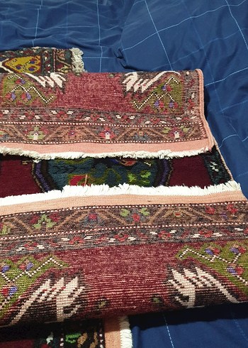 el dokuma kök boya ile boyanmış Renkli Halı yastık. - Görsel 10