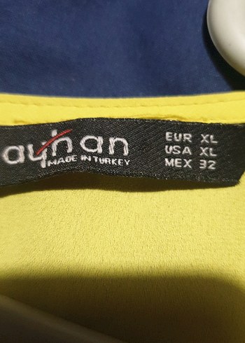 Sarı V Yaka Düğmeli Kadın Bluz - Görsel 8