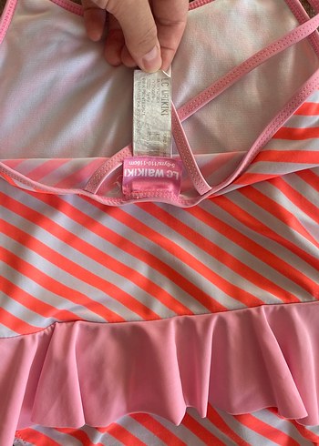 LC Waikiki Kız Çocuk Pembe Çizgili Mayo