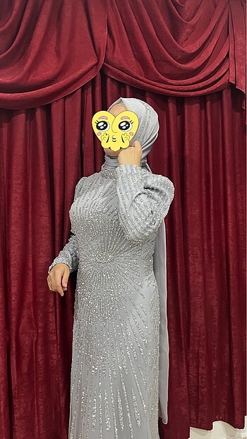 Taşlı tesettür abiye