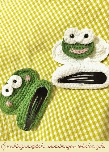 Kurbağa desenli çıtçıt toka  - Görsel 2