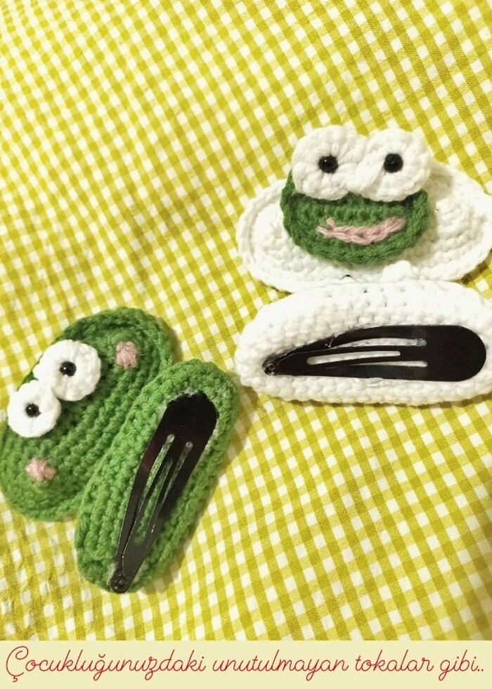 Kurbağa desenli çıtçıt toka  - Görsel 2