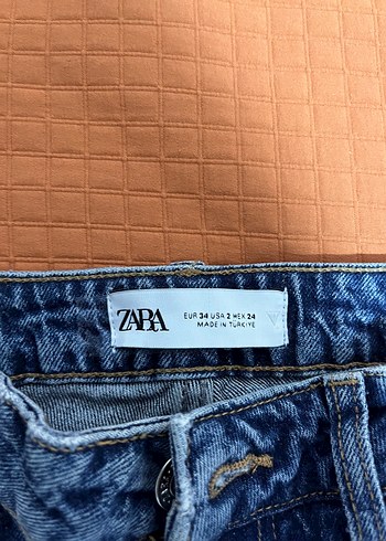 34 Beden Tokalı Mavi Denim Kadın Pantolon