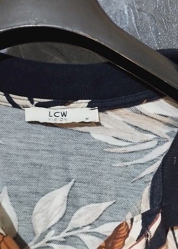 Kahverengi Desenli V Yaka Erkek Polo Tişört - Görsel 3