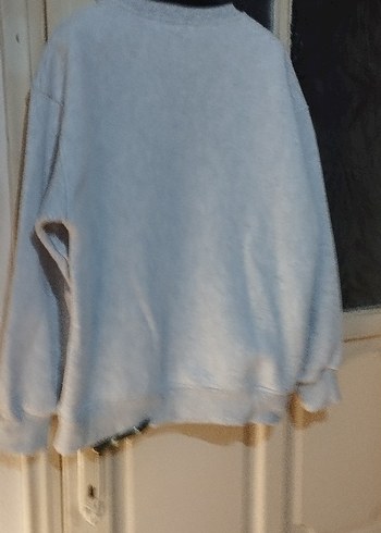 Gri Baskılı Örme Kadın Sweatshirt - Görsel 3