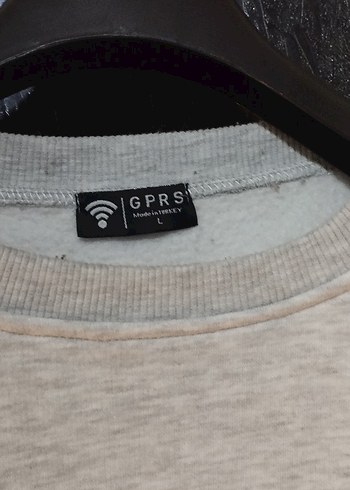 Gri Baskılı Örme Kadın Sweatshirt - Görsel 2