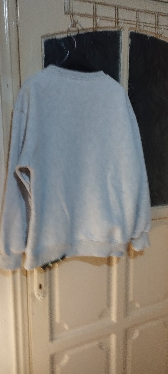 Gri Baskılı Örme Kadın Sweatshirt - Görsel 3