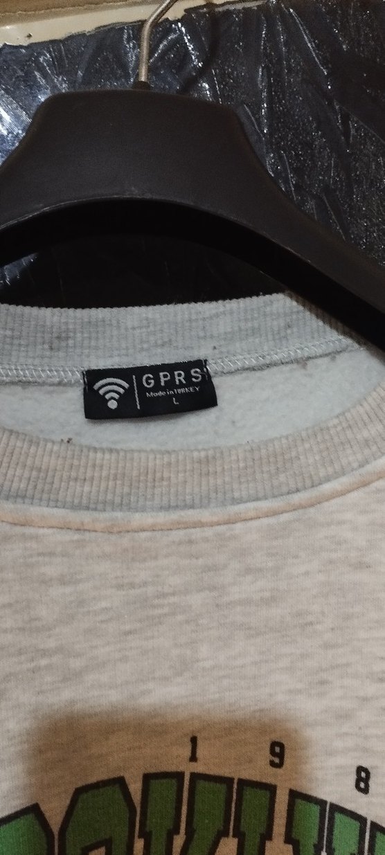 Gri Baskılı Örme Kadın Sweatshirt - Görsel 2