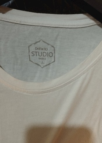 Erkek Beyaz Kısa Kollu Pamuklu Tişört - Görsel 2