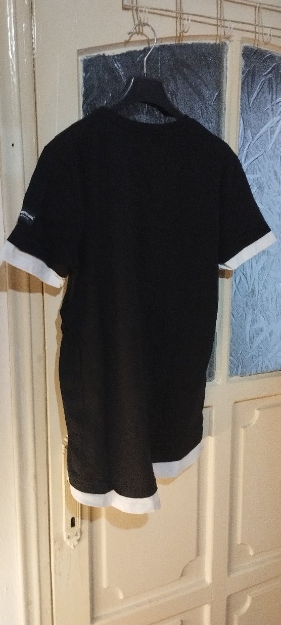 Erkek Siyah Baskılı Oversize Tişört - Görsel 3