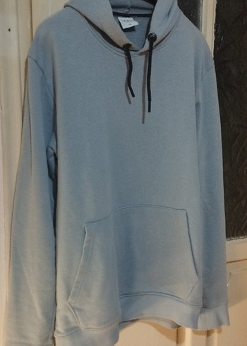 Gri Kadın erkek Sweatshirt, Uzun Kollu, Rahat Kesim - Görsel 2