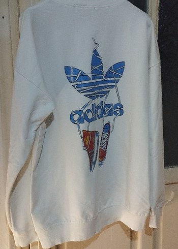Adidas Beyaz Kadın Sweatshirt - Görsel 2