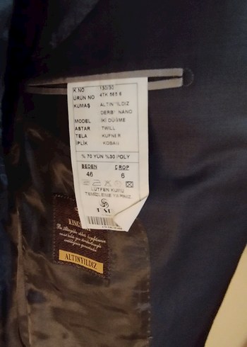 Düğmeli Siyah Erkek Takım Ceketi - Görsel 3