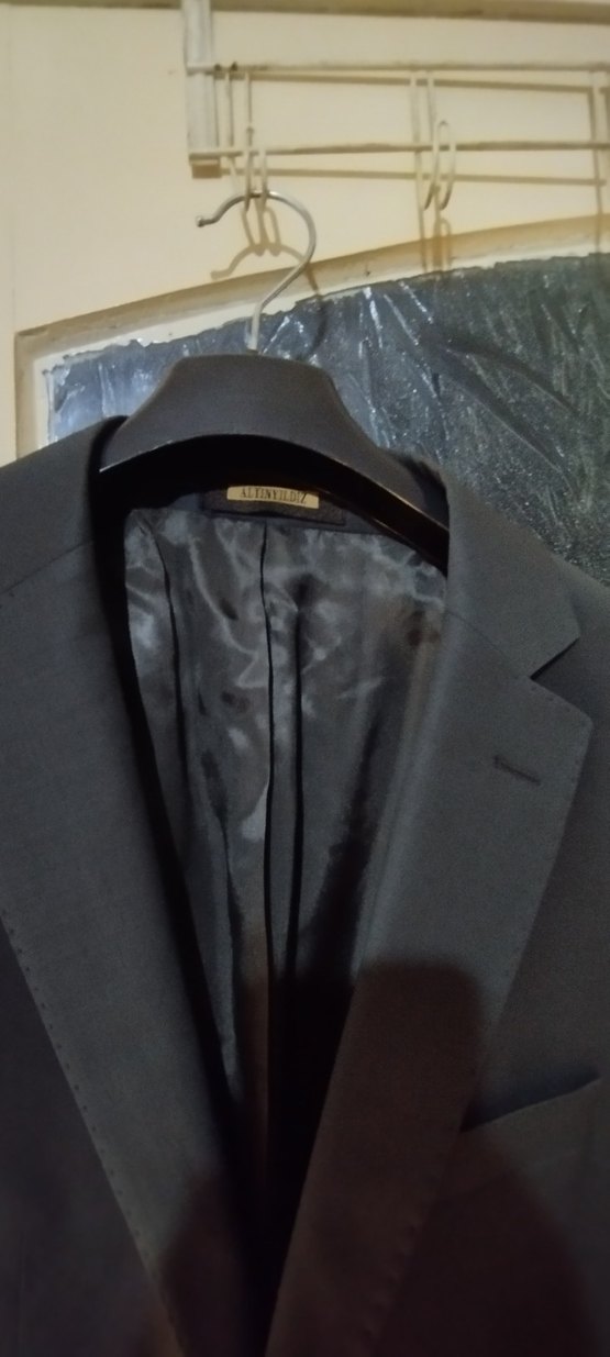 Düğmeli Siyah Erkek Takım Ceketi - Görsel 2