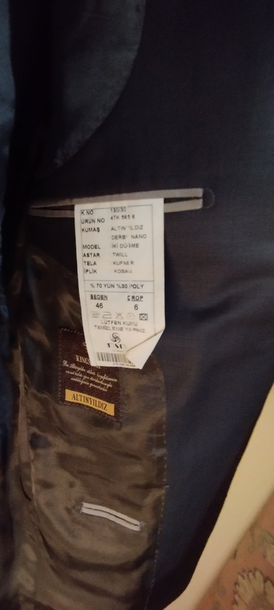 Düğmeli Siyah Erkek Takım Ceketi - Görsel 3