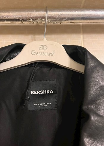 Kadın Siyah Kemerli Deri Biker Ceket - Görsel 6