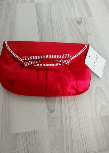 35 Beden kırmızı Renk NINE WEST Kırmızı Taşlı Fiyonklu Topuklu Ayakkabı
