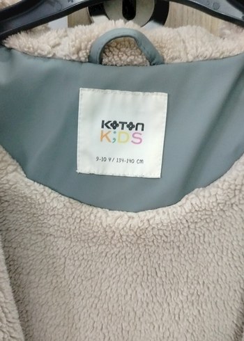 Gri çocuk Midi Boy Suni Kürk Detaylı Ceket - Görsel 2