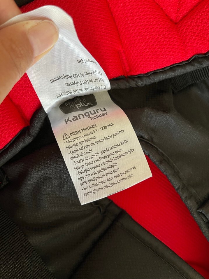 Babyplus kanguru / Kırmızı Siyah Bebek Taşıyıcı - Görsel 4