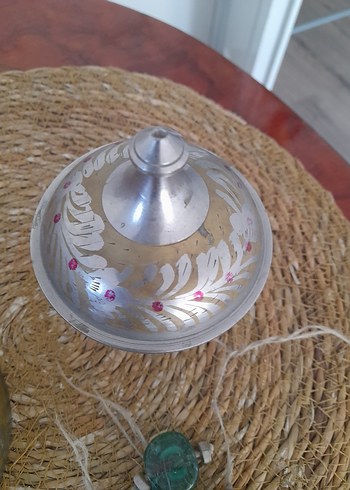 Etnik desenli Bohem Gri ve Turkuaz Tabak Seti - Görsel 2