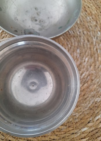 Etnik desenli Bohem Gri ve Turkuaz Tabak Seti - Görsel 4