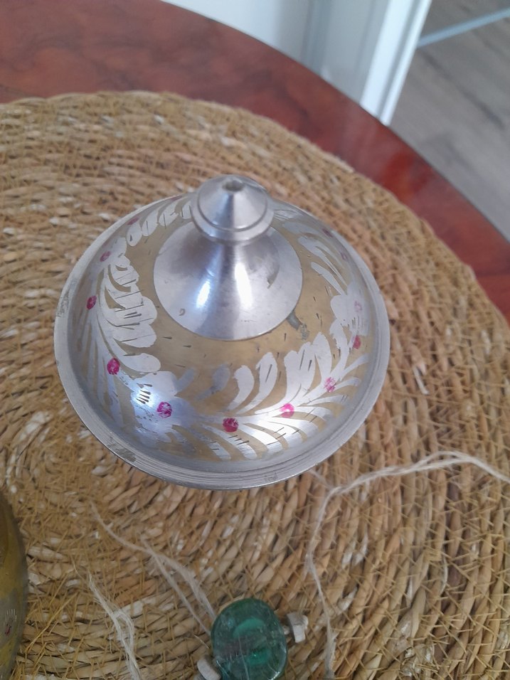 Etnik desenli Bohem Gri ve Turkuaz Tabak Seti - Görsel 2