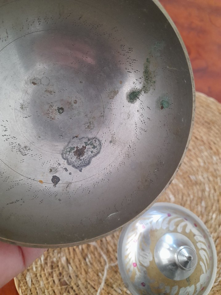 Etnik desenli Bohem Gri ve Turkuaz Tabak Seti - Görsel 5