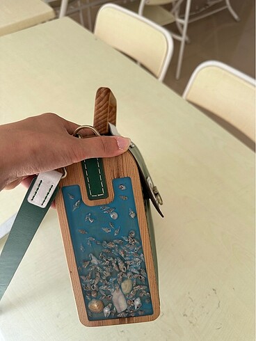 Beden yeşil Renk El yapımı deri çanta