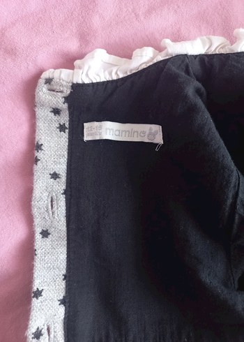 İdilbaby Mamino Gri Uzun Kollu Kız Çocuk Nakışlı Elbise - Görsel 5