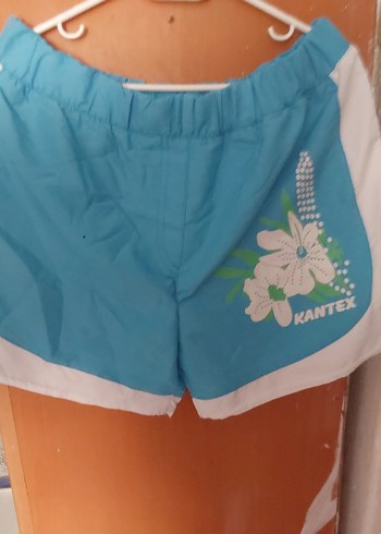 Mavi Mini Kadın Şort