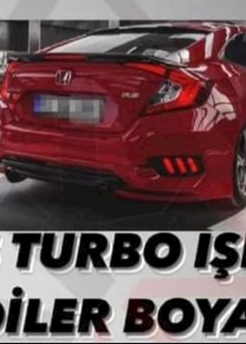  fc5 difüzör+ cam üstü spoiler + turbo LED'li spoiler