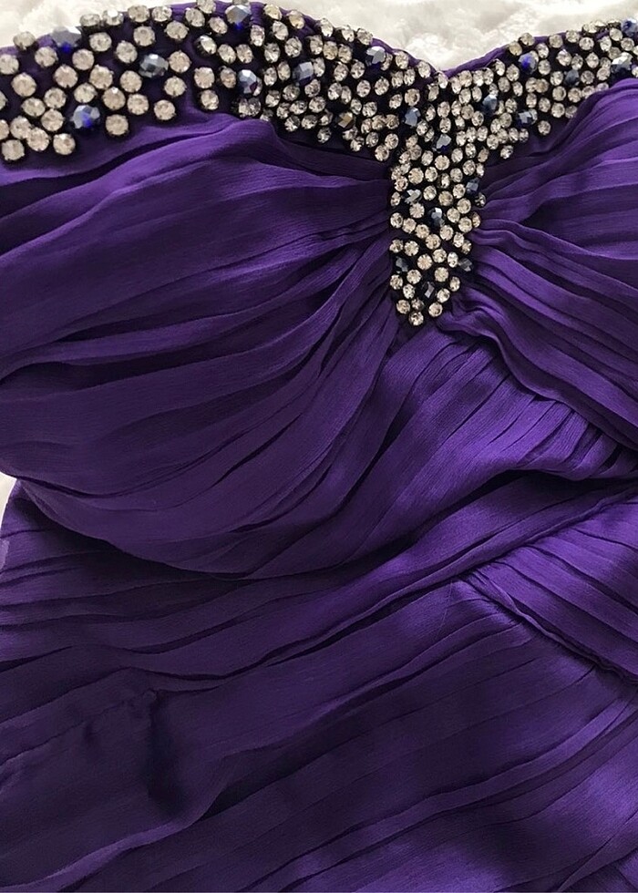 Abiye elbise mor - Görsel 2