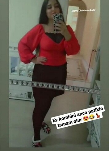 l Beden Kırmızı bluz 