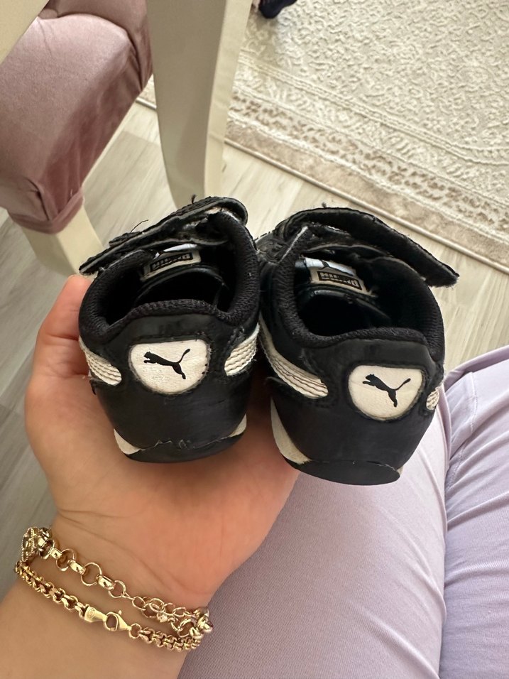 Çocuk Siyah Puma Spor Ayakkabı - Görsel 2