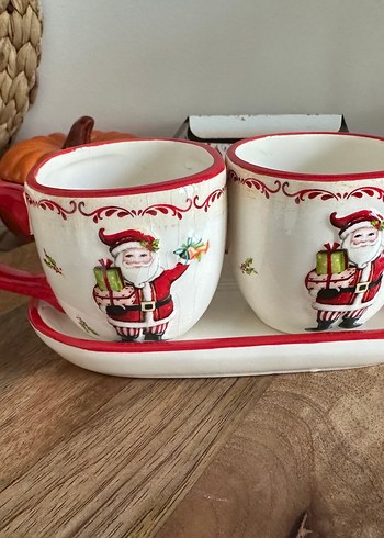 Noel Temalı kahve fincan takımı