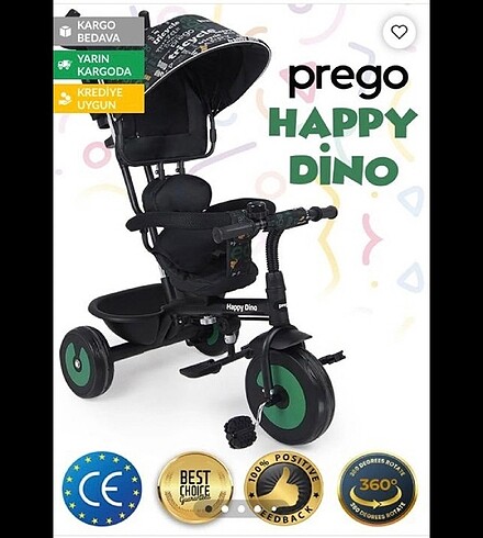 Beden Happy dino ebeveyn kontrollü bisiklet