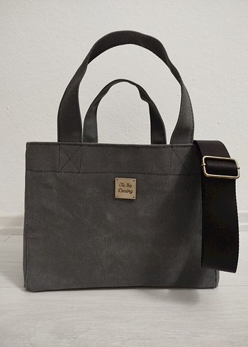 Beden Antrasit Kanvas Totebag Model Kadın Çantası