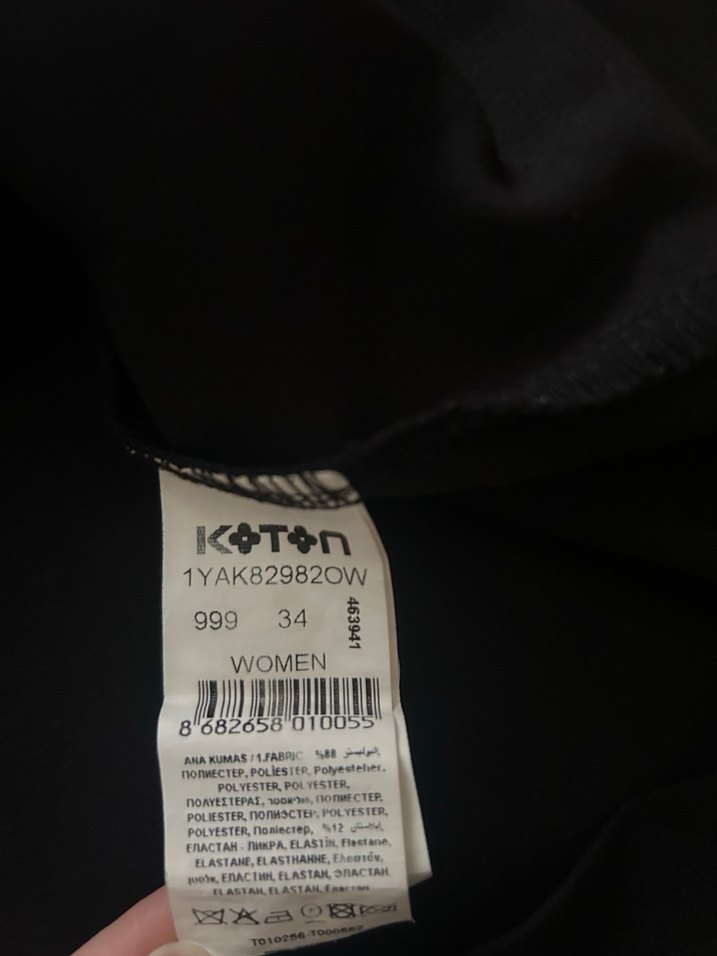 Koton, 34 beden siyah elbise - Görsel 4