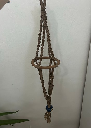 Sıfır, Makrome saksılık nazar boncuklu - Görsel 3