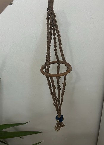 Sıfır, Makrome saksılık nazar boncuklu - Görsel 4