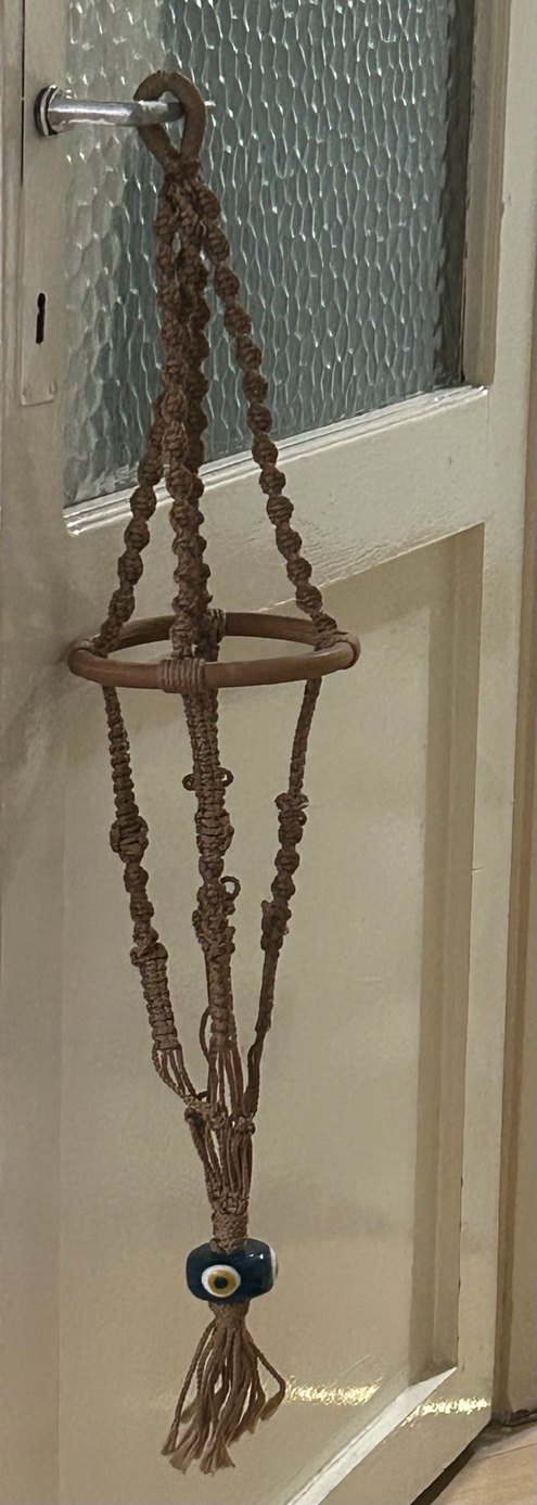 Sıfır, Makrome saksılık nazar boncuklu - Görsel 2