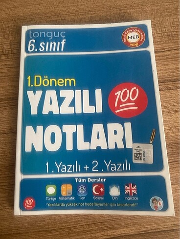 Tonguç 6.sınıf 1. Ve 2. Yazılı notları