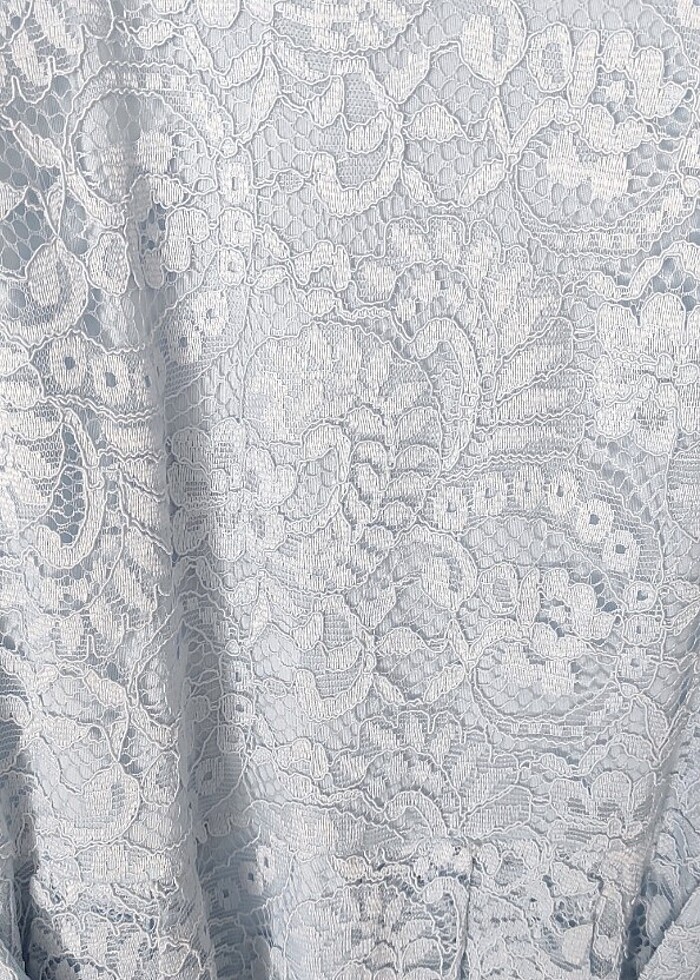 Bebe mavisi dantel tesettur abiye  - Görsel 4