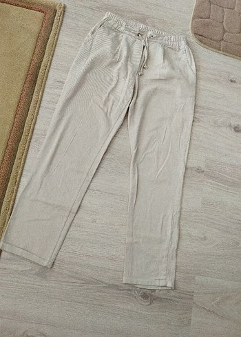 Armalife Bej Kadın Keten Salaş Pantolon
