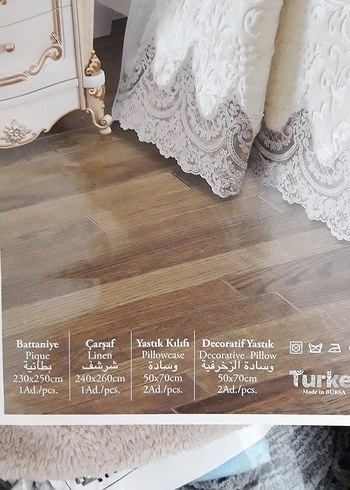 Beden beyaz Renk Beyaz Nakışlı Yatak Örtüsü \battaniye