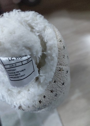 Kız Çocuk Gri Örgü Sıcak Ev Terliği - Görsel 3