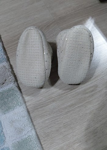 Kız Çocuk Gri Örgü Sıcak Ev Terliği - Görsel 2